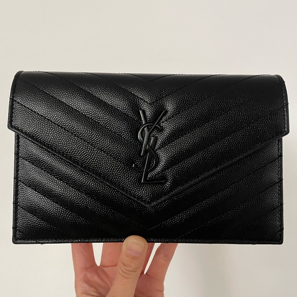 NIB Authentic Saint Laurent Monogram Chain Wallet - Picture 8 of 13